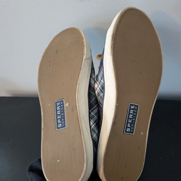 Sperry Top Sider Shoes Seacoast Canvas Sneaker Tartan Plaid - Picture 4 of 7